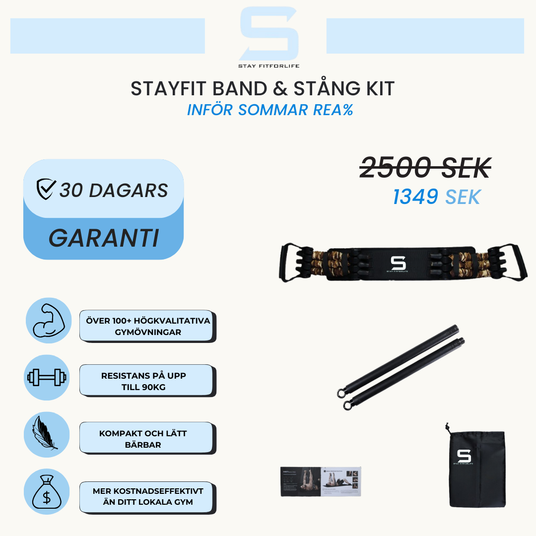 STAYFIT BAND & STÅNG KIT (HEMMA GYM)